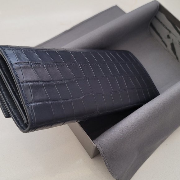 ALEXANDER MCQUEEN SKULL CROC-EMBOSSED LEATHER WALLET ON CHAIN BRAND NNEWW!!!!!!! - Picture 6 of 9